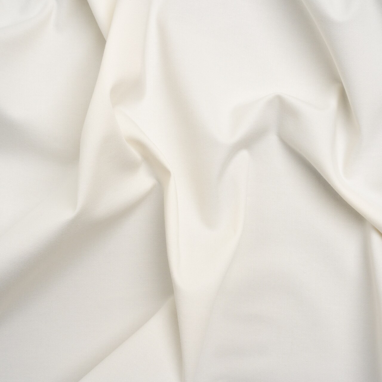 1 Yard Stretch Cotton and Tencel Twill Off White Deadstock Fabric